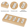 2Pcs 2 Styles Rectangle 5-Slot Bamboo & 3-Slot Wood Ring Display Tray Stands RDIS-HY0001-02A-3