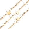 PVD Vacuum Plating 304 Stainless Steel Star Link Cable Chains CHS-E006-08G-1