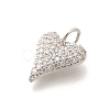 Brass Micro Pave Clear Cubic Zirconia Pendants KK-L225-035P-2