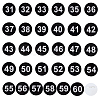 1 Set Round ABS Plastic Number Brooches Sets JEWB-OC0001-02D-1