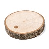Flat Round Wood Big Pendant Decorations WOOD-F010-02-2
