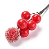 Foam Artificial Christmas Berries with Branch DIY-B019-02B-3