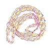 1 Strand Transparency Electroplate Glass Beads Strands GLAA-YW0004-90E-1
