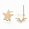 Brass Stud Earring Findings X-KK-S348-352-2
