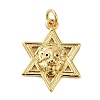 Rack Plating Brass Micro Pave Cubic Zirconia Pendants KK-P241-16G-1