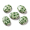 Handmade Printed Porcelain Beads PORC-F005-01B-1