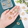 10Pcs Brass Pendant Cabochon Open Back Settings KK-BC0009-81-3