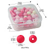 70Pcs Rubberized Style Acrylic Beads MACR-FS0001-71B-4