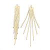 Brass Chain Tassel Big Pendants KK-N231-110G-NF-1