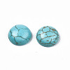 Craft Findings Dyed Synthetic Turquoise Gemstone Flat Back Dome Cabochons TURQ-S266-10mm-01-2