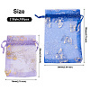 Kissitty 100Pcs 2 Style Gold Stamping Butterfly Rectangle Organza Gift Bags OP-KS0001-01-3