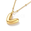 Initial Letter Brass Pendant Necklace NJEW-A015-21G-V-1