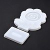 DIY Flower Shape Desk Mirror Frame Silicone Molds DIY-E043-01-5