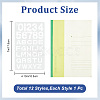 12Pcs 12 Styles PET Plastic Drawing Painting Stencils Templates AJEW-WH0165-23-2
