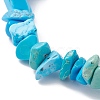 Synthetic Turquoise Chips Beaded Bracelet BJEW-JB09686-11-2