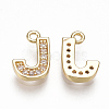 Brass Cubic Zirconia Charms X-KK-S348-330J-2