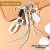 Bread Acrylic & Braided Polyester Rope Pendant Decorations HJEW-YWC0001-04A-1-3