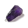 Raw Rough Natural Amethyst Pendants G-A028-01E-4