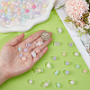 160Pcs 8 Styles Frosted Transparent Acrylic Beads OACR-PA0002-09-3