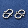 925 Sterling Silver S Shape Clasps STER-K177-07B-S-2