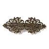 Brass Filigree Hair Barrette OHAR-PW0001-201AB-1