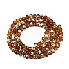 AB Color Plated Transparent Glass Rondelle Beads Strands EGLA-T029-4mm-10I-2