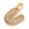 Brass Micro Pave Cubic Zirconia Pendants KK-C076-29U-G01-2
