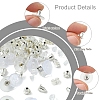 6 Styles Brass Bullet Clutch Bullet Clutch Earring Backs with Pad FIND-FS0003-08P-2
