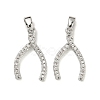 Brass Micro Pave Clear Cubic Zirconia Pendants KK-H254-13P-1