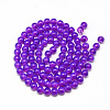 Baking Paint Glass Beads Strands DGLA-Q023-8mm-DB32-2
