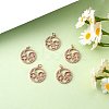5Pcs Brass Micro Pave Clear Cubic Zirconia Pendants ZIRC-SZ0003-33A-2