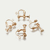 Rack Plated Brass Screw Clip-on Earring Findings X-KK-P169-04KCG-1
