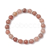 Natural Purple Aventurine Beads Stretch Bracelets for Women BJEW-JB12625-02-1