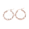 304 Stainless Steel Hoop Earrings STAS-TAC0001-11B-RG-1
