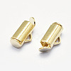 Long-Lasting Plated Brass Slide On End Clasps X-KK-K193-119G-NF-2