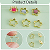 120Pcs Rack Plating Brass Bead Frames KK-PH0010-78G-4