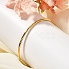Ion Plating(IP) 304 Stainless Steel Simple Plain Bangle for Women High Polished BJEW-F461-01A-G-6
