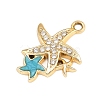 Alloy Rhinestone Pendants RB-CBA332B-06G-2