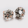 Tibetan Style Alloy Rhinestone European Beads PALLOY-F200-04E-2