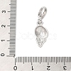 Rack Plating Alloy European Dangle Charms PALLOY-S189-32P-3