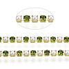 Brass Rhinestone Strass Chains CHC-N017-001A-A09-3