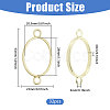 32Pcs Alloy Oval Open Back Bezel Connector Charms FIND-CA0011-77LG-2