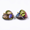 Assembled Bronzite and Imperial Jasper Pendants X-G-T111-04I-2