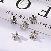 Tibetan Style Double Sided Flower Bead Caps PALLOY-O042-02-6