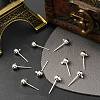 Brass Ball Post Ear Studs KK-YW0001-11S-5