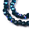 Electroplate Opaque Solid Color Glass Beads Strands EGLA-A034-P3mm-L07-3