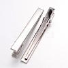 Platinum Plated Iron Flat Alligator Hair Clip Findings for DIY Hair Accessories Making X-IFIN-S286-77mm-2