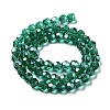 Electroplate Transparent Glass Beads Strands EGLA-A035-T8mm-A18-2