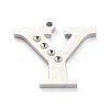 Non-Tarnish 304 Stainless Steel Pendant Rhinestone Settings STAS-F267-09Y-P-2