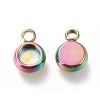 Ion Plating(IP) 304 Stainless Steel Pendant Cabochon Settings STAS-I162-01A-M-3